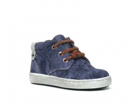 Shoesme Veterschoen jeans blauw