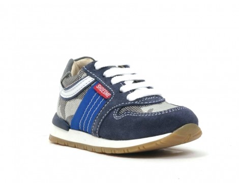 Shoesme Veterschoen jeans blauw