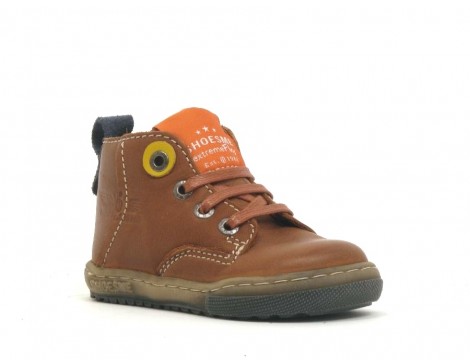 Shoesme Veterschoen bruin natu