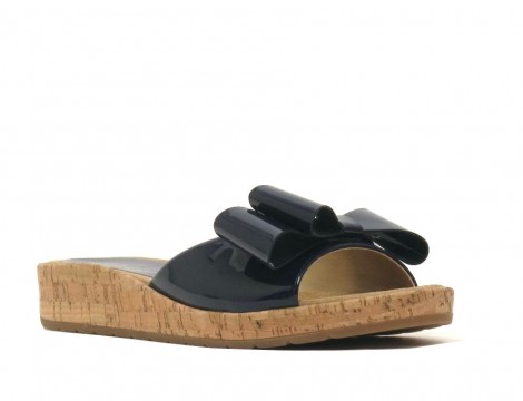 Unisa Slipper blauw lak