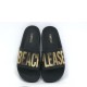 The White Brand Slipper zwart