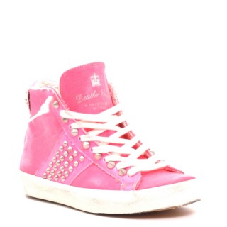 Leather Crown Sneaker fuchsia fluo