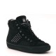 Leather Crown Sneaker zwart