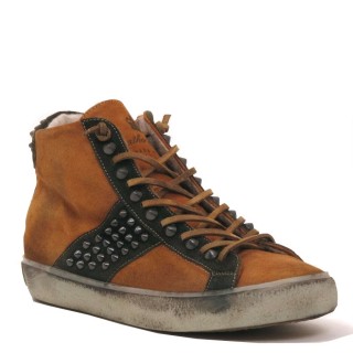 Leather Crown Sneaker oranje