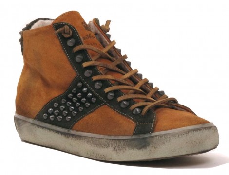 Leather Crown Sneaker oranje