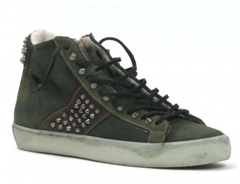 Leather Crown Sneaker groen