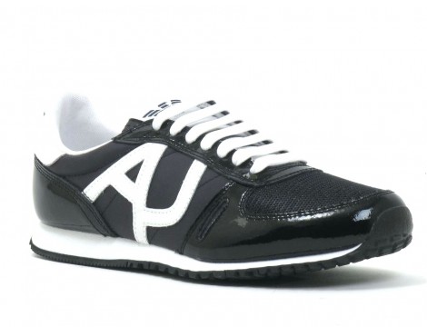 Giorgio Armani Sneaker zwart lak