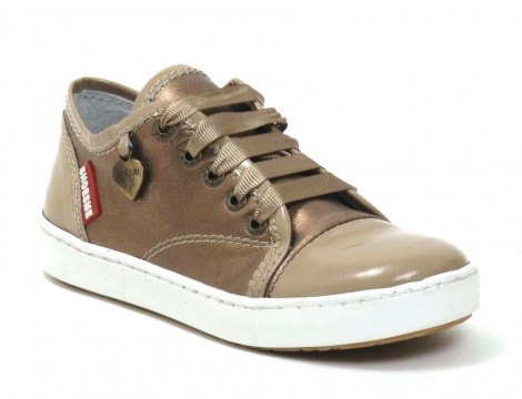 Shoesme Veterschoen beige lak